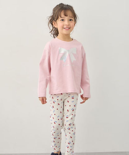 日本童裝 aF#a325 蝴蝶結裝飾上衣 90-150cm 女童款 夏季 TOPS