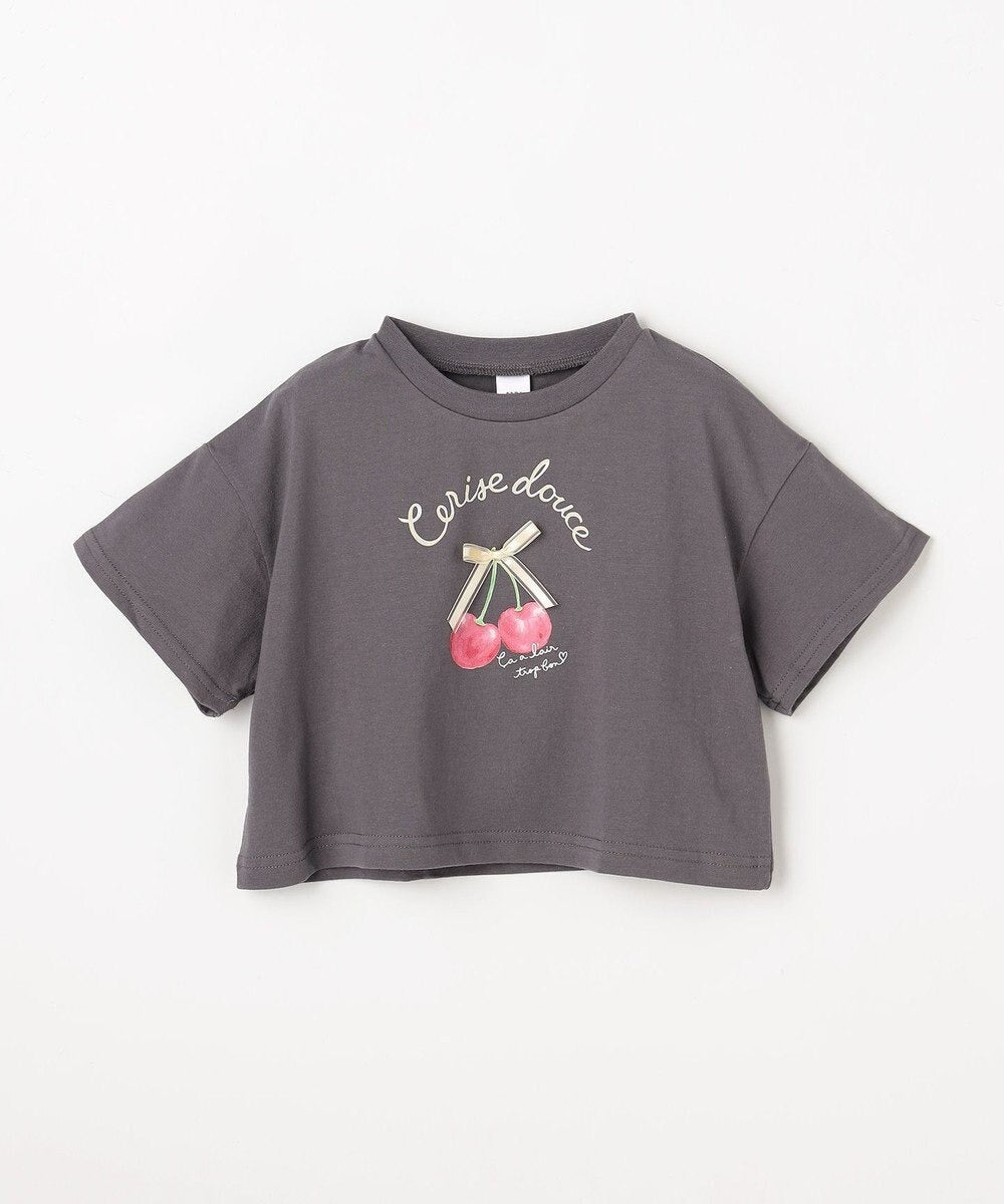 日本童裝 aF#a325 車厘子印花上衣 110-160cm 女童款 夏季 TOPS