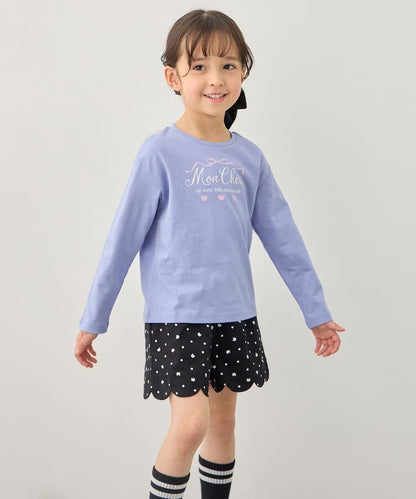 日本童裝 aF#a325 棉100%印花長袖上衣 90-160cm 女童款 夏季 TOPS