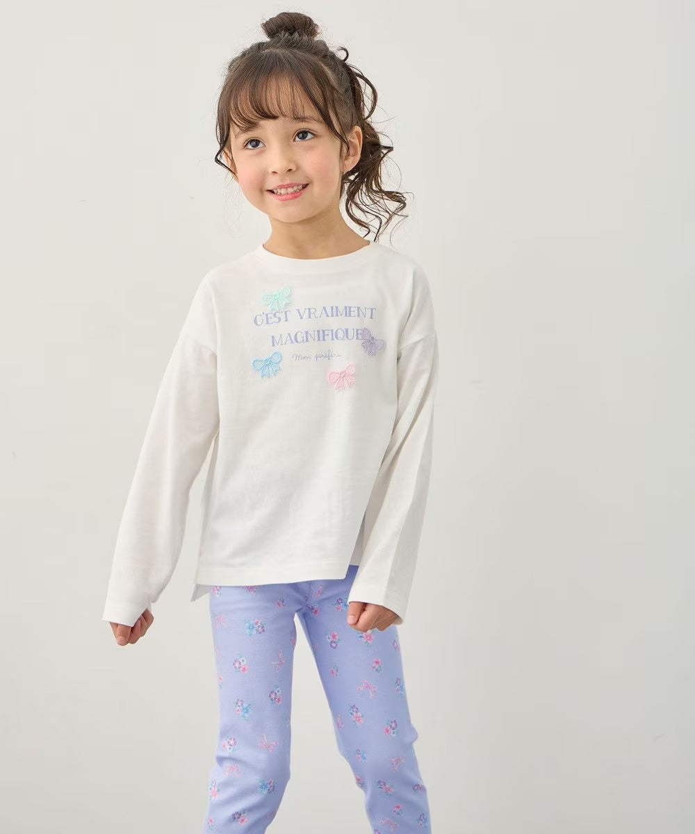 日本童裝 aF#a325 立體印花上衣 90-150cm 女童款 春季 TOPS