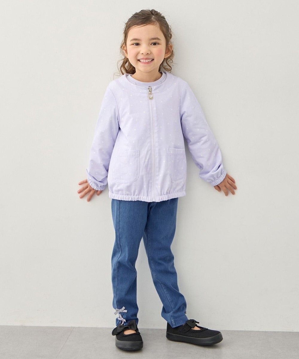 日本童裝 aF#a325 2Way 防水系列 雙面兩著 帽可拆 花邊風褸 100-150cm 女童款 春季 OUTERWEAR