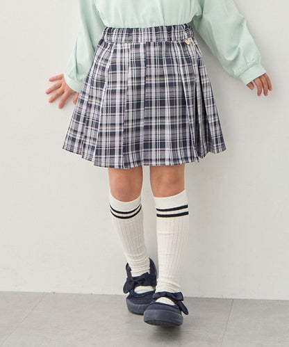 日本童裝 aF#a325 格紋百褶 110-150cm 女童款 夏季 SKIRTS
