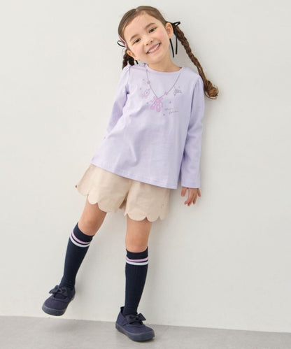 日本童裝 aF#a325 波浪邊短褲 100-150cm 女童款 夏季 PANTS