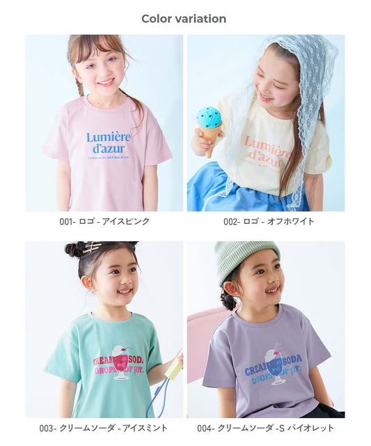 日本童裝 dev!rock 吸汗速乾 接觸冷感涼感 印花上衣 90-160cm 女童款 夏季 TOPS