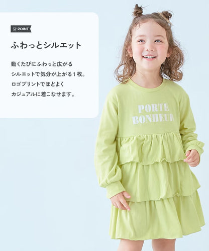 日本童裝 dev!rock 蛋糕層字母印花連身裙 100-160cm 女童款 秋季 DRESSES