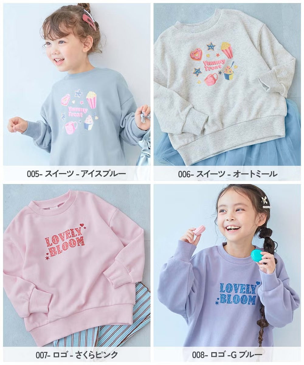 日本童裝 dev!rock 印花長袖衛衣 90-140cm 女童款 冬季 TOPS