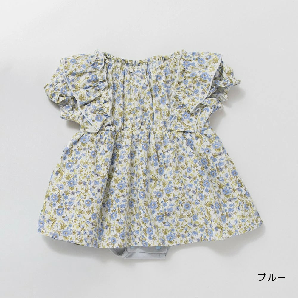日本童裝 Branshes 碎花連衣 70-80cm 女童款 初生嬰兒 夏季 Jumpsuit