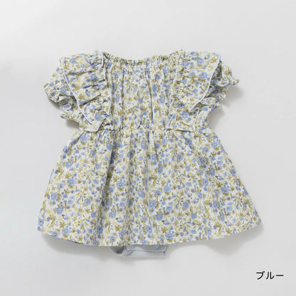 日本童裝 Branshes 碎花連衣 70-80cm 女童款 初生嬰兒 夏季 Jumpsuit