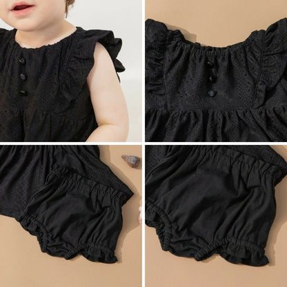 日本童裝 Branshes 拼花蕾絲連衣 70-80cm 女童款 初生嬰兒 夏季 Jumpsuit