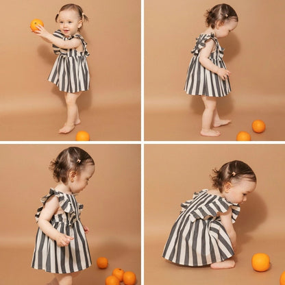 日本童裝 Branshes 染色條紋連衣 70-80cm 女童款 初生嬰兒 夏季 Jumpsuit