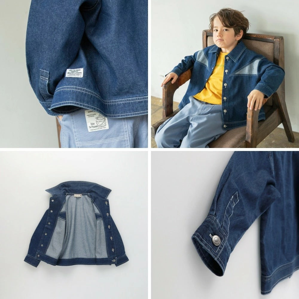 日本童裝 Branshes 輕便牛仔外套 90-150cm 男童款 夏季 OUTERWEAR