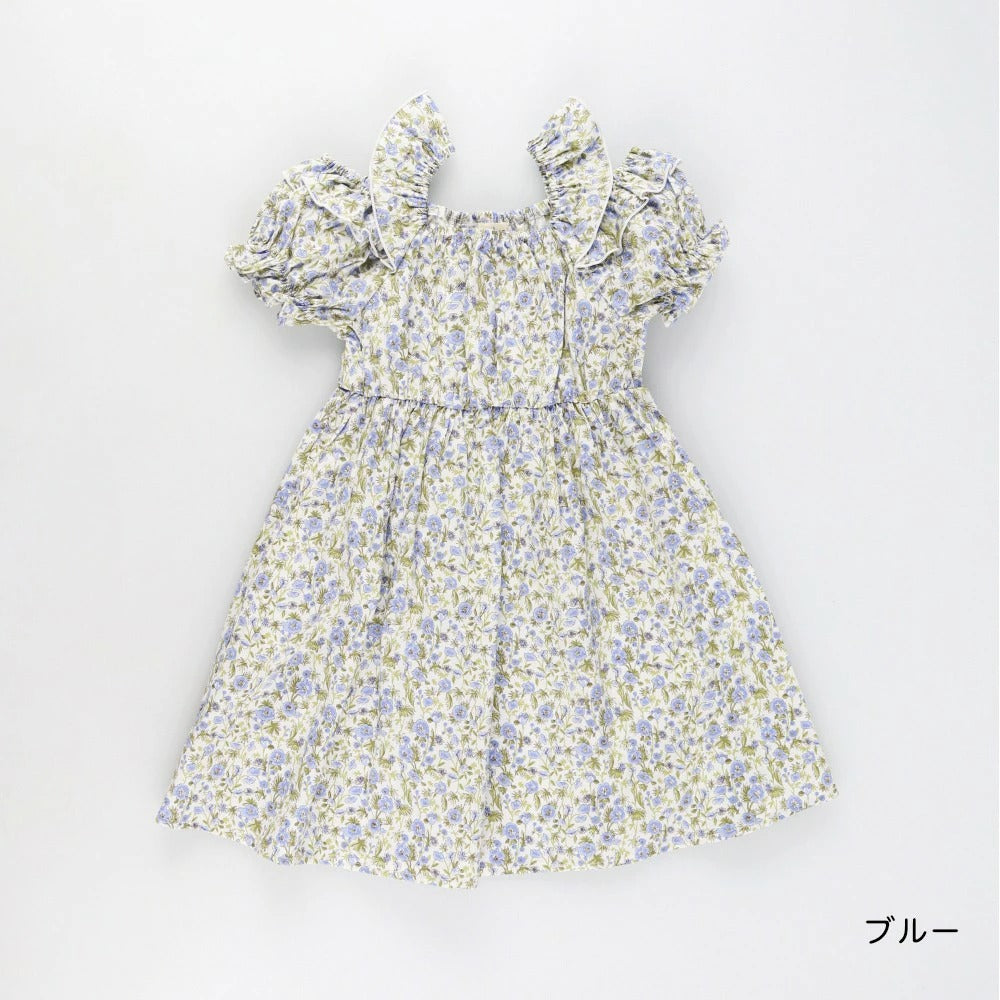 日本童裝 Branshes 碎花露肩連身裙 80-150cm 女童款 夏季 DRESSES