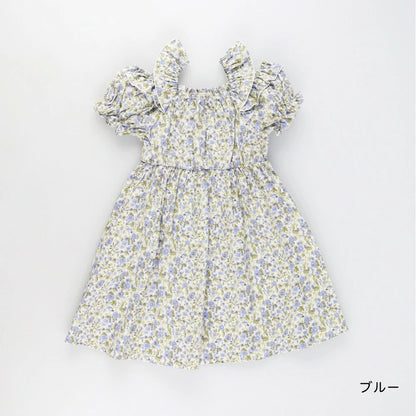 日本童裝 Branshes 碎花露肩連身裙 80-150cm 女童款 夏季 DRESSES