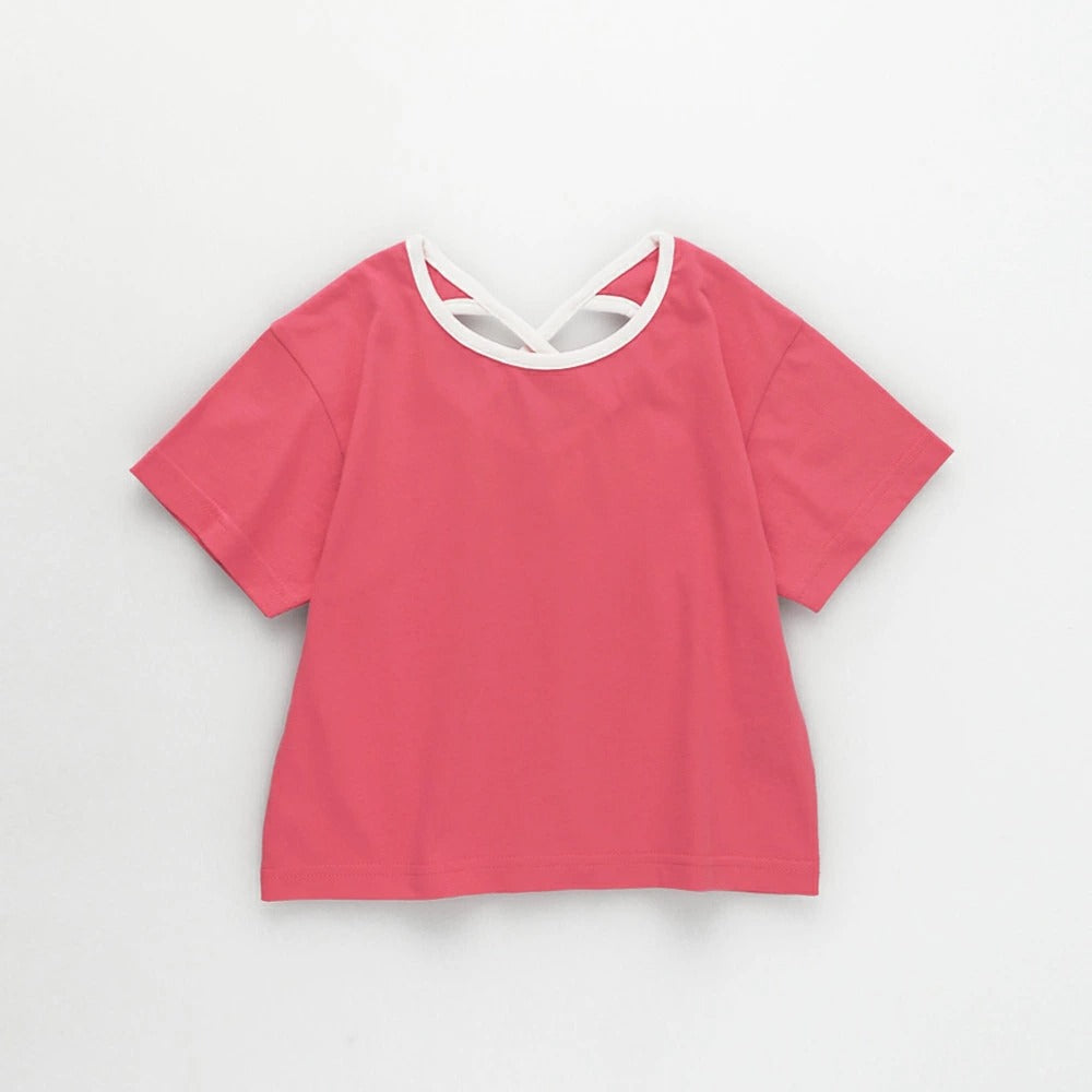 日本童裝 Branshes 吸汗速乾 愛心圖案上衣 80-150cm 女童款 夏季 TOPS