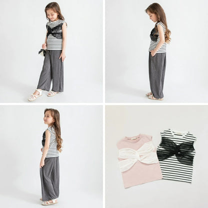 日本童裝 Branshes 薄紗邊法式袖上衣 80-150cm 女童款 夏季 TOPS