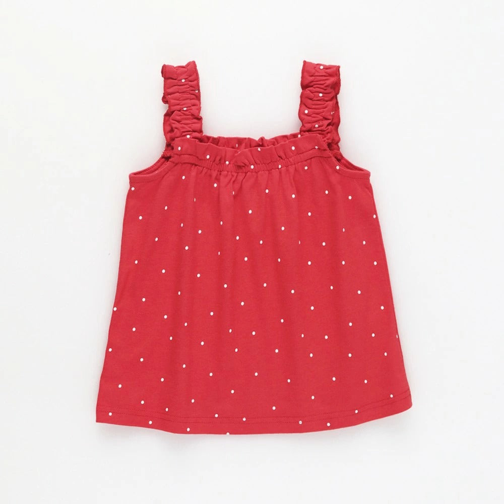 日本童裝 Branshes 接觸冷感 荷葉邊吊帶背心 80-150cm 女童款 夏季 TOPS