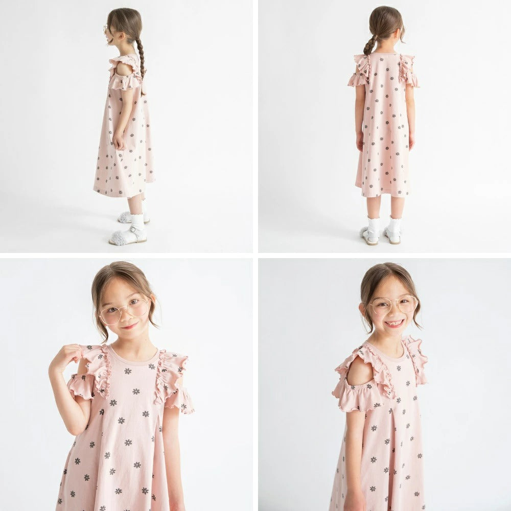日本童裝 Branshes 露肩連身裙 80-130cm 女童款 夏季 DRESSES