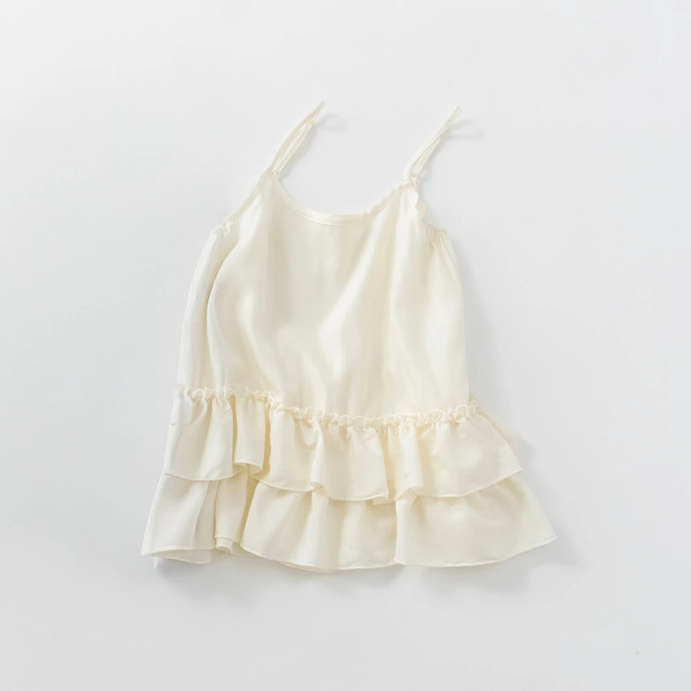 日本童裝 Branshes 百搭荷葉邊吊帶背心 90-150cm 女童款 夏季 TOPS
