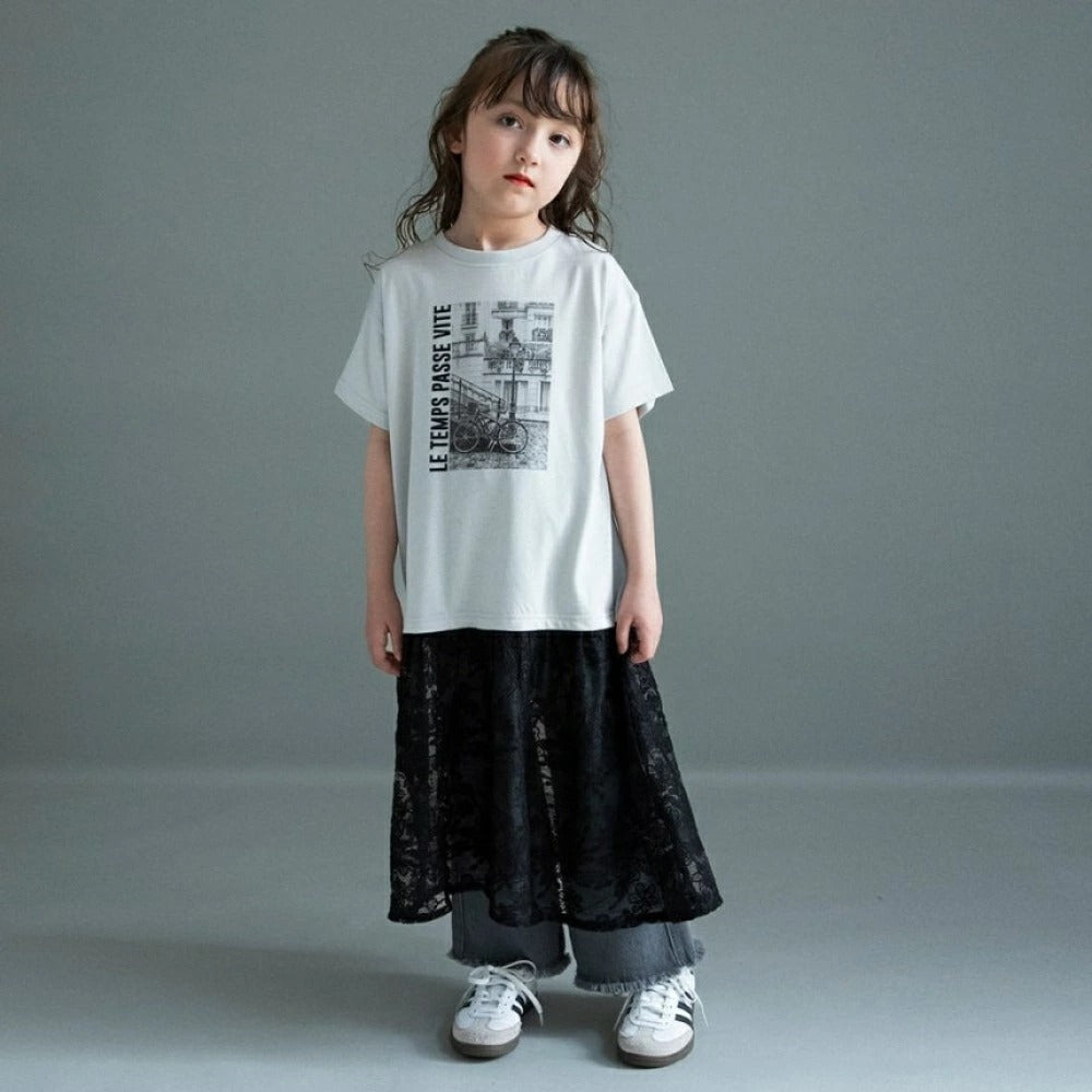 日本童裝 Branshes 絲拼接連身裙 100-150cm 女童款 夏季 DRESSES TOPS