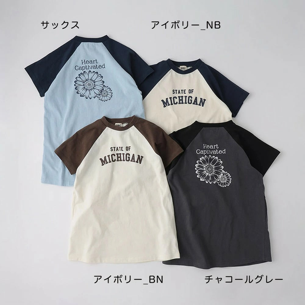 日本童裝 Branshes 插肩短袖連身裙 100-150cm 女童款 夏季 DRESSES