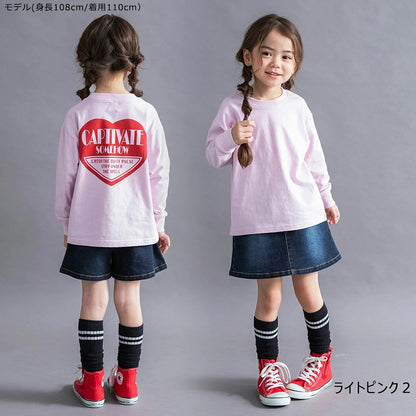 日本童裝 Branshes 印花長袖上衣 100-160cm 女童款 秋季 TOPS