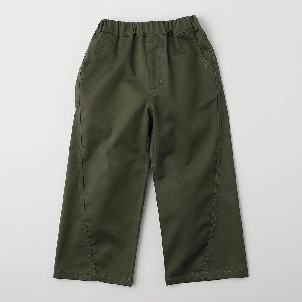 日本童裝 Branshes 彈性斜紋寬腳直筒長褲 100-160cm 男童款/女童款 秋季 PANTS