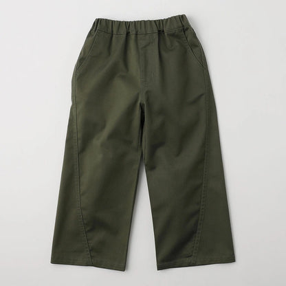 日本童裝 Branshes 彈性斜紋寬腳直筒長褲 100-160cm 男童款/女童款 秋季 PANTS