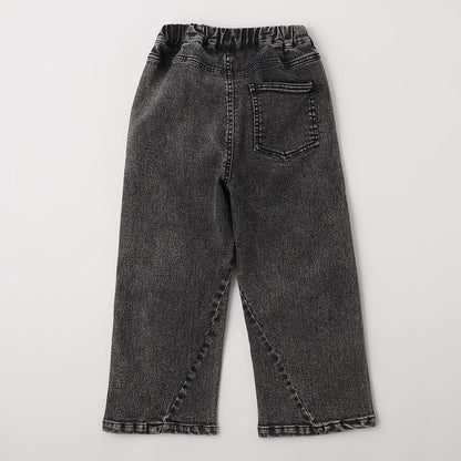 日本童裝 Branshes 牛仔寬腿直筒長褲 100-160cm 男童款/女童款 秋季 PANTS