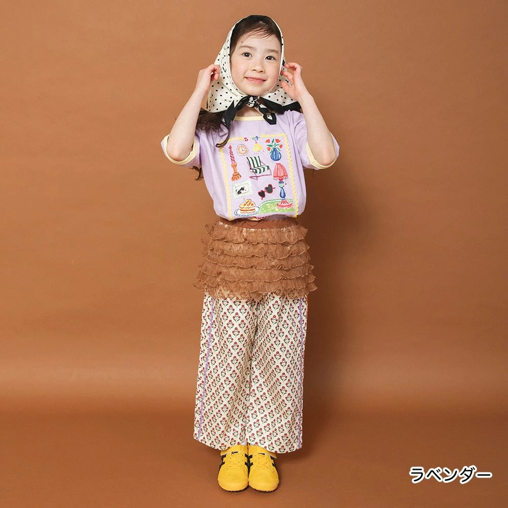日本童裝 Branshes x りぃー 印花短袖上衣 80-130cm 女童款 夏季 TOPS
