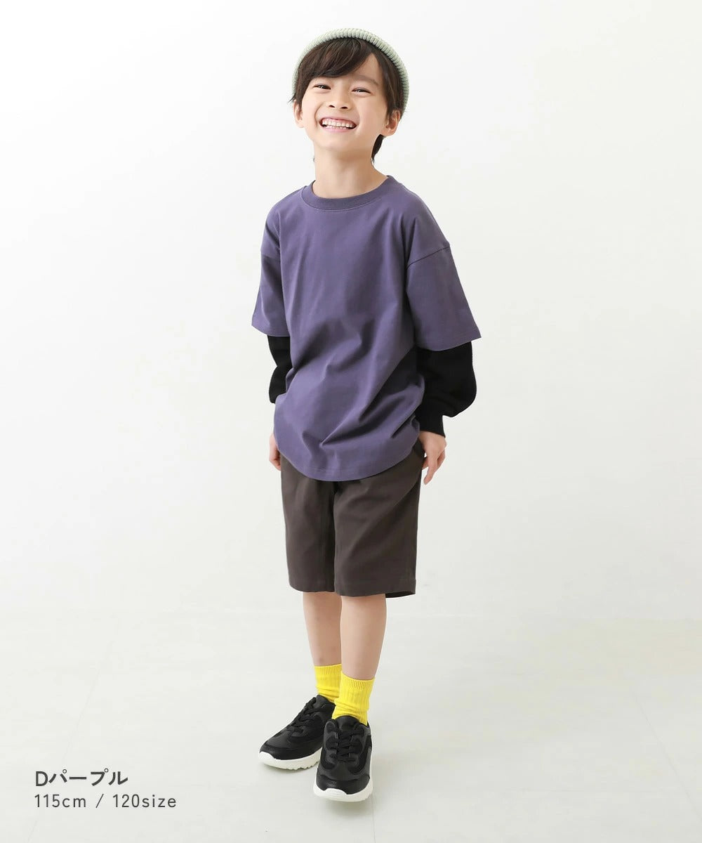 日本童裝 dev!rock 假兩件上衣 100-160cm 男童款 TOPS 春季