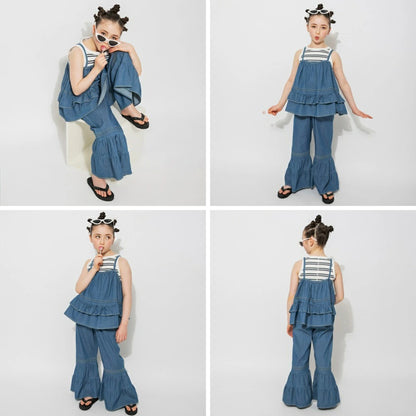 日本童裝 Branshes【Ou? by EDWIN】牛仔吊帶背心 90-150cm 女童款 夏季 TOPS