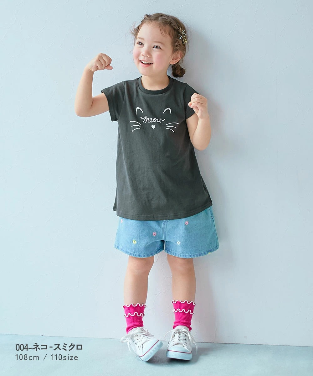 日本童裝 dev!rock 印花收腰上衣 90-140cm 女童款 夏季 TOPS