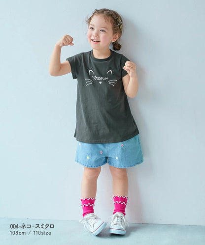 日本童裝 dev!rock 印花收腰上衣 90-140cm 女童款 夏季 TOPS