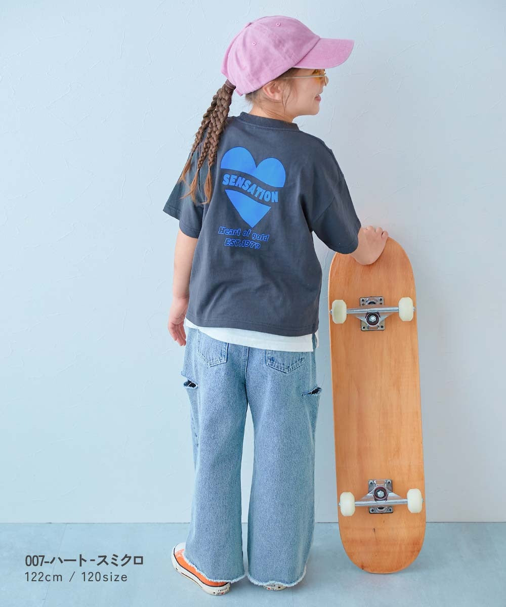 日本童裝 dev!rock 印花短袖上衣 90-160cm 女童款 夏季 TOPS