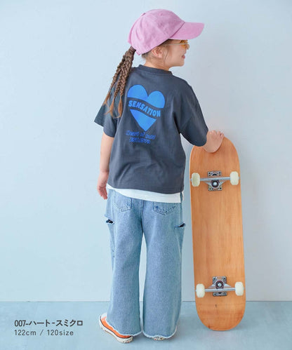 日本童裝 dev!rock 印花短袖上衣 90-160cm 女童款 夏季 TOPS