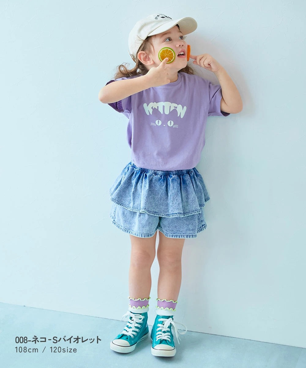 日本童裝 dev!rock 印花短袖上衣 90-160cm 女童款 夏季 TOPS