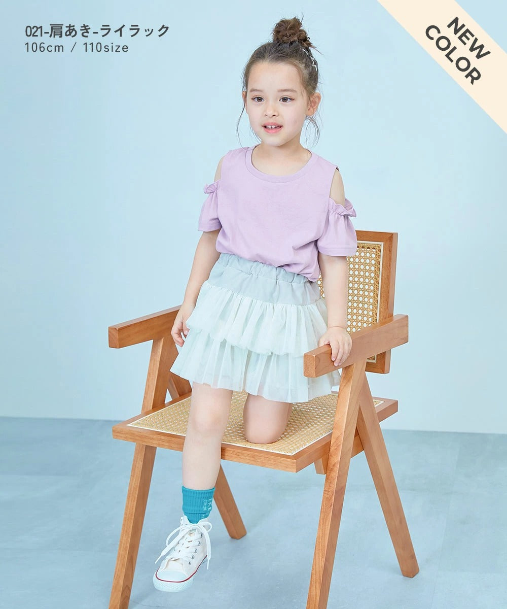 日本童裝 dev!rock 荷葉邊上衣 100-160cm 女童款 夏季 TOPS