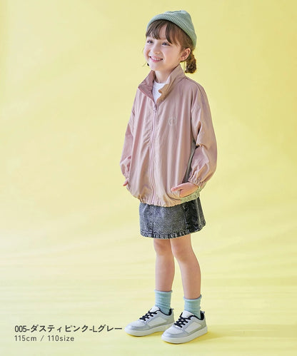 Japanese children's clothing dev!rock waterproof series stand collar thin jacket 100-160cm boys/girls spring and summer outerwear