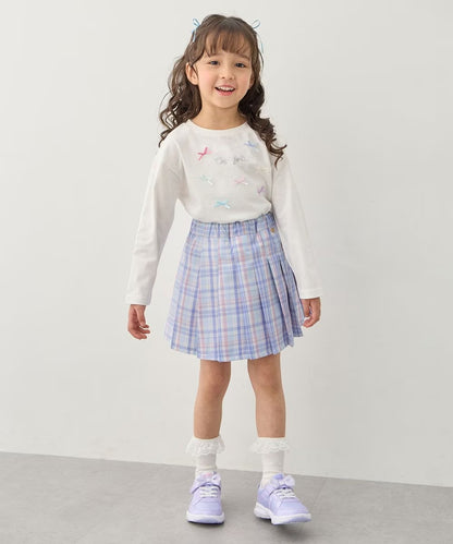 日本童裝 aF#a325 格紋百褶 110-150cm 女童款 夏季 SKIRTS