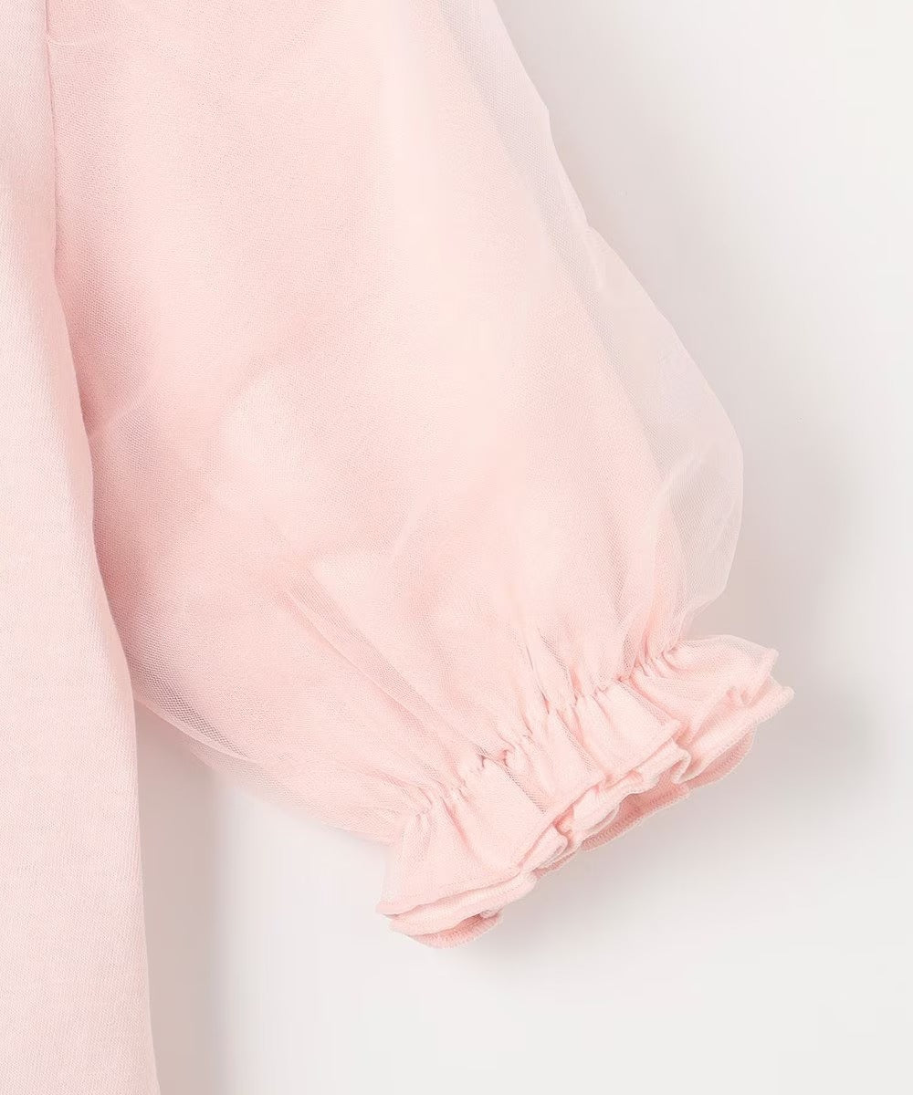 日本童裝 aF#a325 薄紗七分袖上衣 100-150cm 女童款 夏季 TOPS