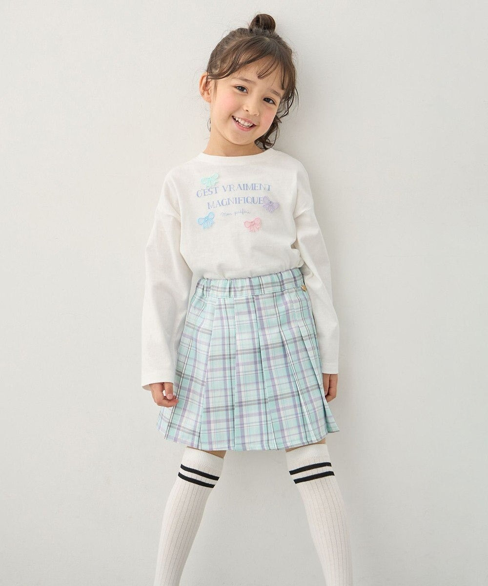 日本童裝 aF#a325 格紋百褶 110-150cm 女童款 夏季 SKIRTS