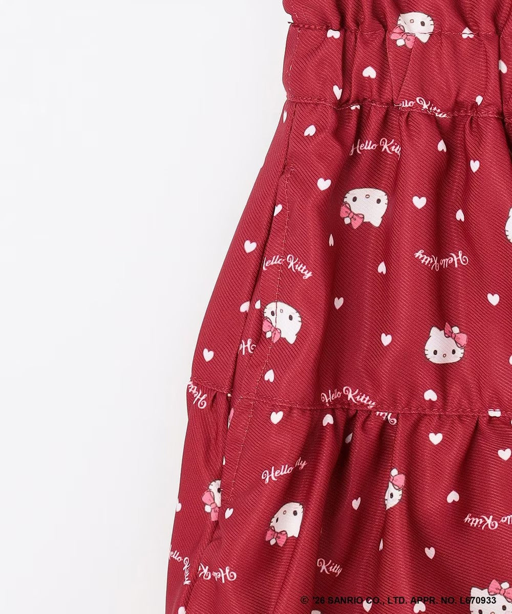 日本童裝 ANY#26 x Sanrio Hello Kitty 印花蕾絲刺繡半身裙 110-150cm 女童款 秋季 SKIRTS 聖誕紅/新年紅