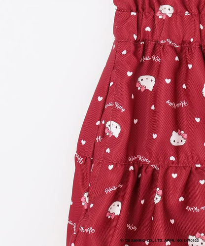 日本童裝 ANY#26 x Sanrio Hello Kitty 印花蕾絲刺繡半身裙 110-150cm 女童款 秋季 SKIRTS 聖誕紅/新年紅