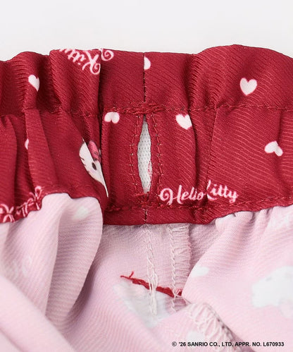日本童裝 ANY#26 x Sanrio Hello Kitty 印花蕾絲刺繡半身裙 110-150cm 女童款 秋季 SKIRTS 聖誕紅/新年紅