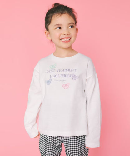 日本童裝 aF#a325 立體印花上衣 90-150cm 女童款 春季 TOPS