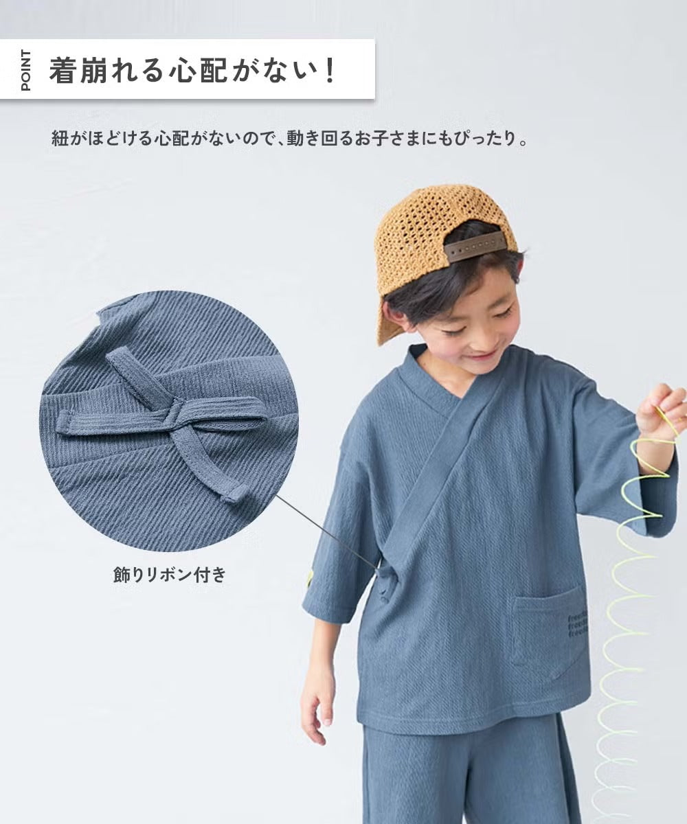 日本童裝 dev!rock 日本甚平 日本和服 100-160cm 男童款 夏季 TOPS PANTS 日本夏祭慶典特輯