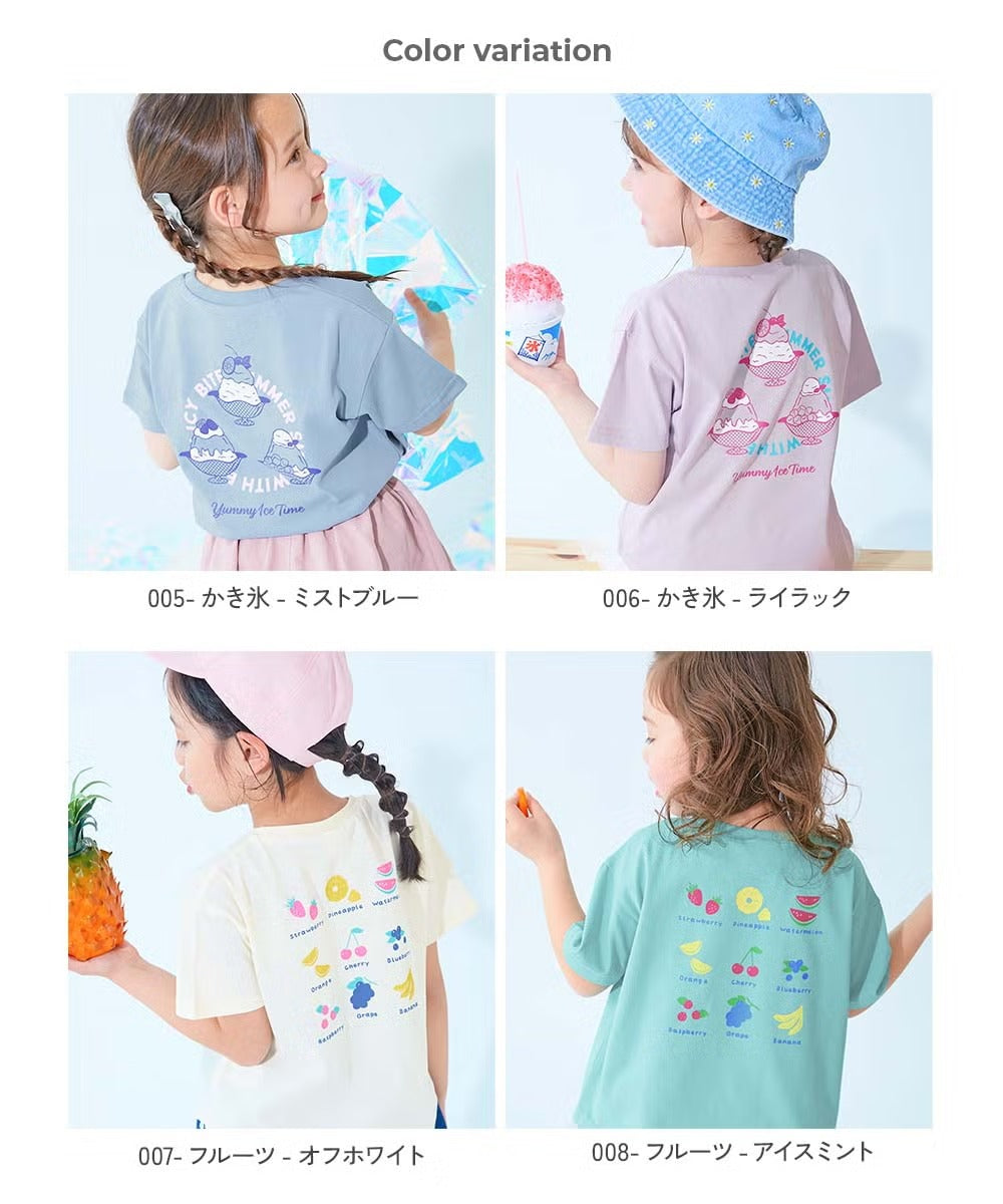 日本童裝 dev!rock 吸汗速乾 接觸冷感涼感 印花上衣 90-160cm 女童款 夏季 TOPS