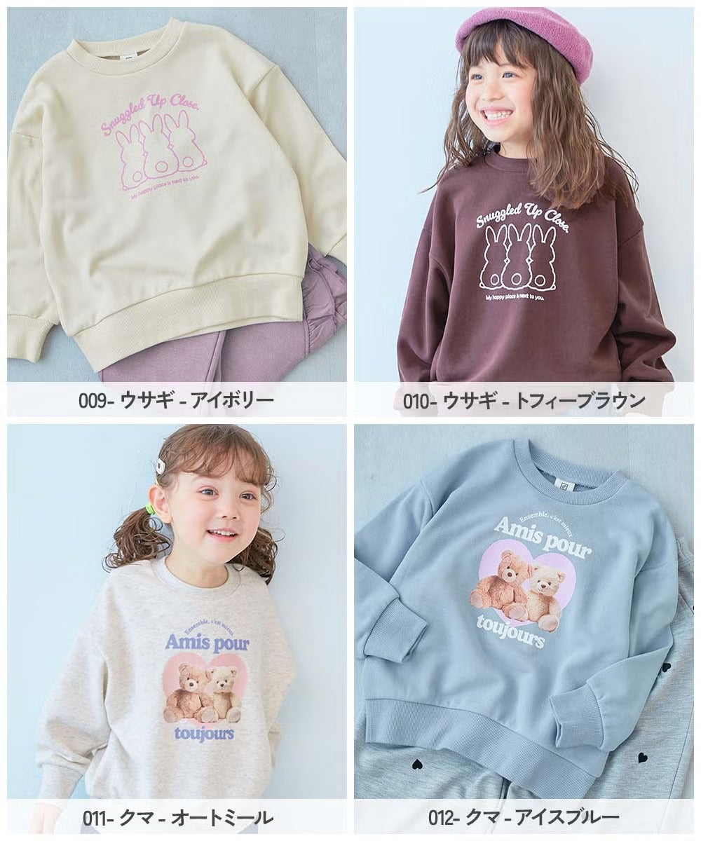 日本童裝 dev!rock 印花長袖衛衣 90-140cm 女童款 冬季 TOPS