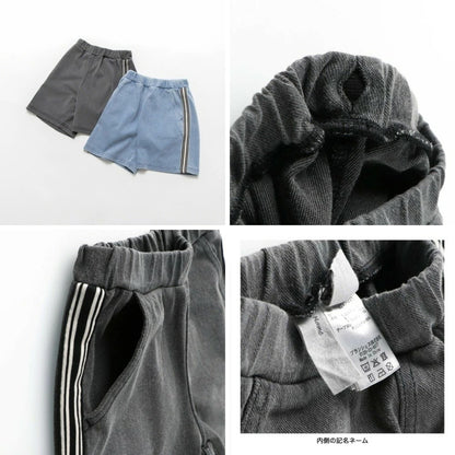 日本童裝 Branshes 復古側條紋牛仔短褲 80-150cm 男童款 夏季 PANTS
