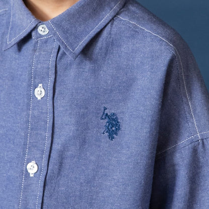 日本童裝 Branshes 【U.S. POLO ASSN.】刺繡短袖襯衫 90-150cm 男童款 夏季 TOPS